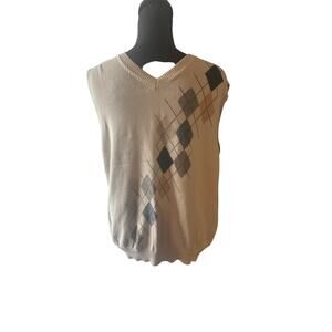 IZOD Men’s Argyle V-Neck Sweater Vest – Size M